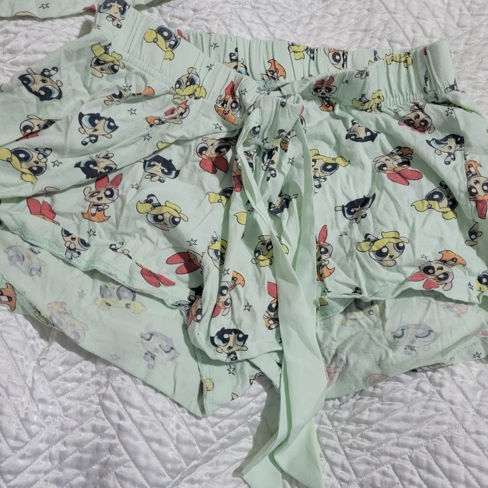 Powerpuff Girls Pajama Set Mint Green Cartoon Sleep Set M Primark